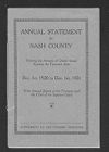 Annual statement for Nash County : showing the amount of orders issued against the Treasurer from Dec. 1st, 1920 to Dec. 1st, 1921 : with annual report of the treasurer and the Clerk of the Superior Court 